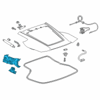 OEM Chevrolet Corvette Rear Compartment Lid Latch Assembly Diagram - 84071517