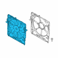 OEM BMW X5 Cooling Fan Assembly Diagram - 17-42-8-618-240