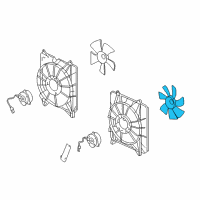 OEM 2013 Honda Accord Fan Complete, Cooling Diagram - 38611-5A2-A01