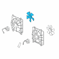 OEM 2013 Honda Accord Fan Complete, Cooling Diagram - 19020-5A2-A01