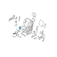 OEM 2010 Nissan Rogue Pad-Front Seat Cushion Diagram - 87361-JM00A