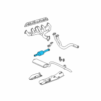 OEM 2001 Jeep Grand Cherokee Catalytic Converter Diagram - 52101470AC