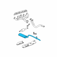 OEM 1999 Jeep Grand Cherokee MUFFLER-Exhaust Diagram - 5096297AA