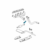 OEM 2001 Jeep Grand Cherokee Hanger-Exhaust Diagram - 52101017AC