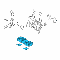 OEM 2016 Hyundai Genesis Cushion Assembly-Rear Seat Diagram - 89100-B1110-PHR