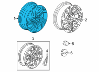 OEM 2022 Chevrolet Bolt EUV Wheel, Alloy Diagram - 42599172