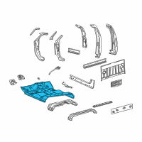 OEM 2000 Ford F-250 Super Duty Floor Pan Assembly Diagram - YC3Z-2511000-AA