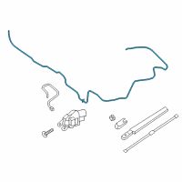 OEM Ford Edge Washer Hose Diagram - FT4Z-17A605-H