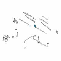 OEM 2000 Nissan Altima Pivot Assembly-WIPER, NO.1 Diagram - 28850-5B600