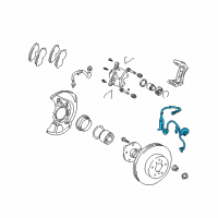 OEM 2002 Toyota Solara ABS Sensor Wire Diagram - 89542-07010