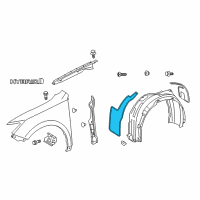 OEM Toyota Avalon Fender Liner Front Seal Diagram - 53888-06030