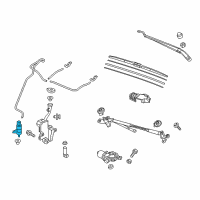 OEM Acura RDX Motor Assembly, Windshield Washer Diagram - 76806-TG7-A01