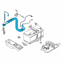 OEM 2011 BMW X6 Battery Cables Diagram - 61129201057