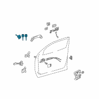 OEM 2014 Toyota Sequoia Cylinder & Keys Diagram - 69052-0C010