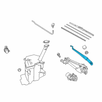 OEM 2017 Toyota Prius C Wiper Arm Diagram - 85211-52420