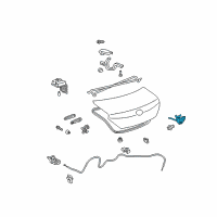 OEM 2008 Toyota Solara Lock Assembly Diagram - 64600-AA010