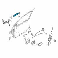 OEM 1998 Nissan Pathfinder Handle, Outside Diagram - 80607-3W42A