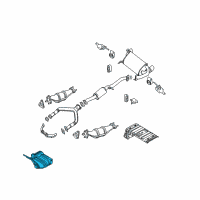 OEM Infiniti G35 INSULATOR-Heat, Front Floor RH Diagram - 74752-AM600