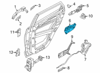 OEM Hyundai Santa Cruz HANDLE ASSY-REAR DOOR INSIDE, L Diagram - 83610-K5000-LS5