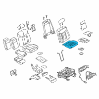 OEM 2011 Ford F-150 Seat Cushion Pad Diagram - 9L3Z-15632A23-A