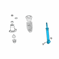 OEM 2009 Pontiac Vibe Rear Shock Absorber Diagram - 19184415