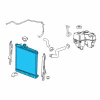 OEM 2010 Hummer H3 Radiator Assembly Diagram - 25964053