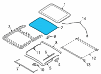 OEM 2022 BMW M440i xDrive SEAL GLASS SLIDE-TILT ROOF P Diagram - 54-10-5-A26-175