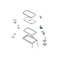 OEM 2001 Nissan Frontier Handle Assy-Sunroof Diagram - 91700-3S00A