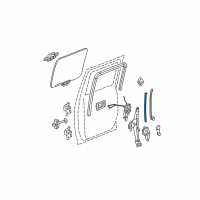 OEM 2005 Chevrolet Colorado Weatherstrip-Rear Side Door Window Diagram - 15188255