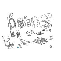 OEM 2019 Chevrolet Traverse Seat Switch Knob Diagram - 23479407