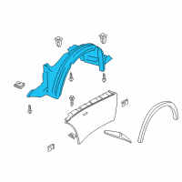 OEM 2000 BMW Z3 Cover, Wheel Housing, Front Left Diagram - 51-71-2-268-661