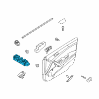 OEM 2017 Hyundai Sonata Power Window Main Switch Assembly Diagram - 93570-C1000