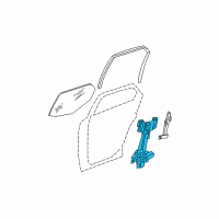 OEM 2008 Chrysler 300 Rear Door Window Regulator Diagram - 5065472AF