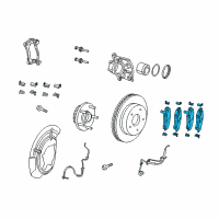 OEM 2009 Dodge Nitro Front Disc Brake Pad Kit Diagram - 68044866AC