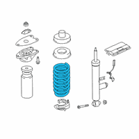 OEM 2016 BMW 328d Rear Coil Spring Diagram - 33-53-6-851-930