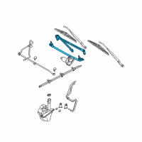 OEM 2007 Mercury Mariner Arm & Pivot Assembly Diagram - 6L8Z-17508-B