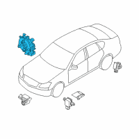 OEM Infiniti M37 Steering Air Bag Wire Assembly Diagram - B5554-1MA5A