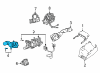 OEM Lexus NX250 Switch, Turn Signal Diagram - 84329-76050