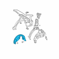 OEM 2003 Lexus ES300 Liner, Rear Wheel House, RH Diagram - 65637-33010