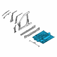 OEM 2010 Lincoln MKT Front Floor Pan Diagram - 8A8Z-7411135-A