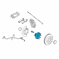 OEM 2018 GMC Sierra 2500 HD Hub & Bearing Diagram - 84459703