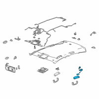 OEM 2015 Cadillac ATS Reading Lamp Assembly Diagram - 22880937