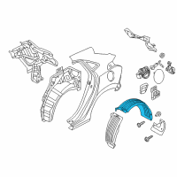 OEM 2016 Hyundai Elantra GT Rear Wheel Guard Assembly, Right Diagram - 86822-A5000