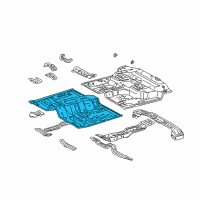 OEM 1996 Toyota Tacoma Front Floor Pan Diagram - 58111-35040