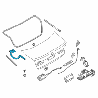 OEM 2019 BMW 540i Left Trunk Lid Hinge Diagram - 41-00-7-440-697