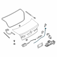 OEM 2017 BMW 530i xDrive Bowden Cable, Emergency Unlocking Diagram - 51-24-7-366-400