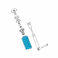 OEM 1999 BMW 540i Rear Coil Spring Diagram - 33-53-1-093-940