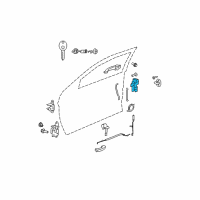 OEM 2014 Dodge Grand Caravan Front Door Latch Left Diagram - 4589693AE