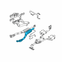 OEM 2001 BMW M5 Sedan Exchange Exhaust Pipe Catalyst Diagram - 18-30-1-406-812