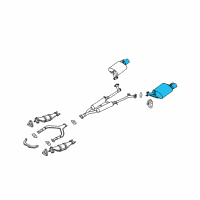 OEM 2010 Infiniti M35 Exhaust Main Muffler Assembly Diagram - 20100-EJ81A